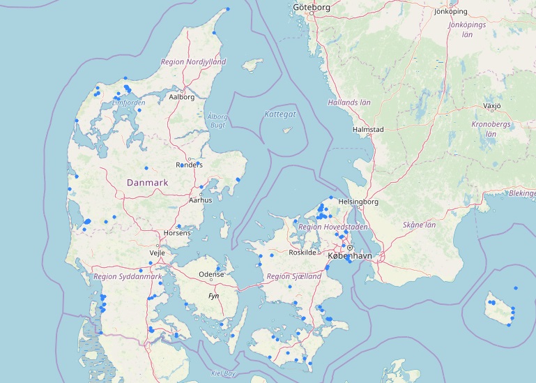 2018 12 04 2008 Solvhejre obs. steder DOFbasen af Dansk Ornitologisk Forening